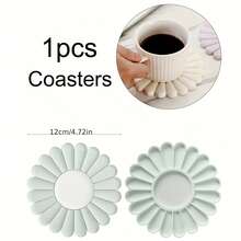 lovely flower 1pc Silicone Heat Resistant Mat, Non-Slip, Suitable For Kitchen Countertop, Ideal For Placing Hot Dishes. Modern Design, Can Hold Pots And Pans. Chic Daisy Pattern Silicone Placemat, Heat-Resistant And Easy To Clean, Can Also Be Used As Coaster And Trivet. - View 18