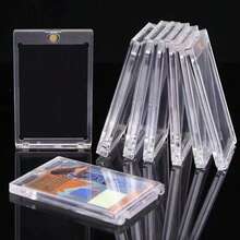 5pcs Magnetic Acrylic Card Bricks - Suitable For Collecting Game Cards, Baseball Cards And Trading Cards. Game Card Bricks, Strong Magnetic Display For Sports Card Collection, Card Storage Acrylic Hard Case. - Multicolor - View 9