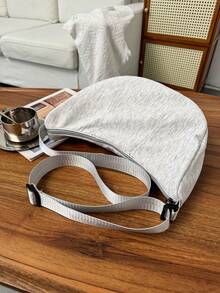 LECEY Unisex Sports Diagonal Shoulder Messenger Bag, 2026 Spring New Dumpling Crossbody Bag - Light Grey - View 6