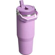 IceFlow 2.0 Flip Straw Tumbler With Handle 30 Oz Twist On Lid And Flip Up Straw Leak Resistant Bottle Insulated Stainless Steel BPA- Lilac - 丁香 + 30 盎司 - 查看 3