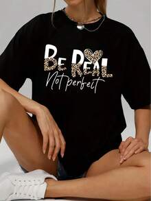 Women's Casual Short Sleeve T-Shirt 100% Cotton - Comfortable, Soft And Pretty Round Neck - Everyday T-Shirts - 黑色 - 查看 3
