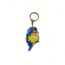 Bird Parrot Access Card Cover, Protective Cover, Keychain Integrated AirTag Protective Cover PVC Leather - Multicolor - View 13
