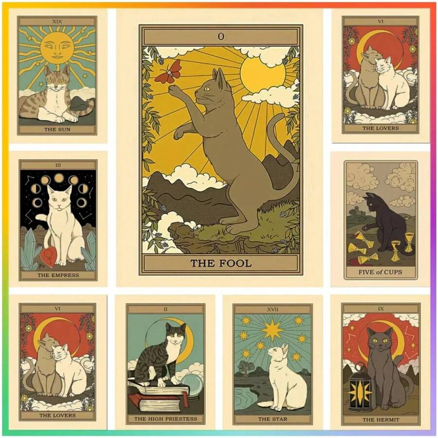 VIKAMA Tarot Secret Tapestry Guardian, Moon And Stars Secret Living Room Meditation Room Decoration - Kiểu 1 - Xem 1