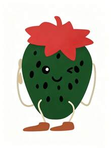 New Cute Red Strawberry Shaped Crossbody Bag, Made Of PU Material With Zipper Closure, Fashionable Fruit Design With Small Daisy Flower Decor, Spring/Summer - Multicolor - View 12