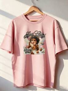 Grunge And Streetwear Style Short Sleeve T-Shirt, Fashionable Short Sleeve T-Shirt For Spring And Summer 2026, Made In Mexico, 180 Grams. Cartoon Print, Couple Design, Suitable For Indoor Or Outdoor Wear. Crew Neck, Unisex, Ideal For Office And Leisure. One-Pack. - PK-P631577SLNDXZGY507 - 查看 1