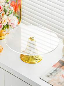 1pc Tiered Cake Stand, Suitable For Wedding, Dessert Table, Snack Tray, Birthday Party, Gold Cake Stand, Buffet Display Rack - Black - View 2