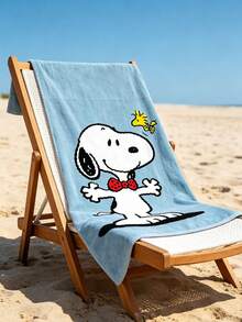 Khăn tắm biển Snoopy bán chạy nhất, chất liệu sợi siêu mịn, khăn tắm biển hoạt hình cho trẻ em, khăn thấm hút tốt cho mùa hè bên bờ biển. - hình chữ nhật - Xem 9