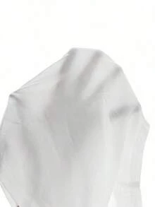 Camiseta crop de cuello cuadrado fruncido lateral - Blanco - Ver 7