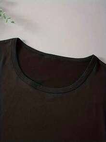 Fashionable Women's Top With Butterfly And Lip Print, Casual Short-Sleeved T-Shirt For Shopping, Parties, And Everyday Wear. ENTN 100% Cotton - 黑色 - 查看 4