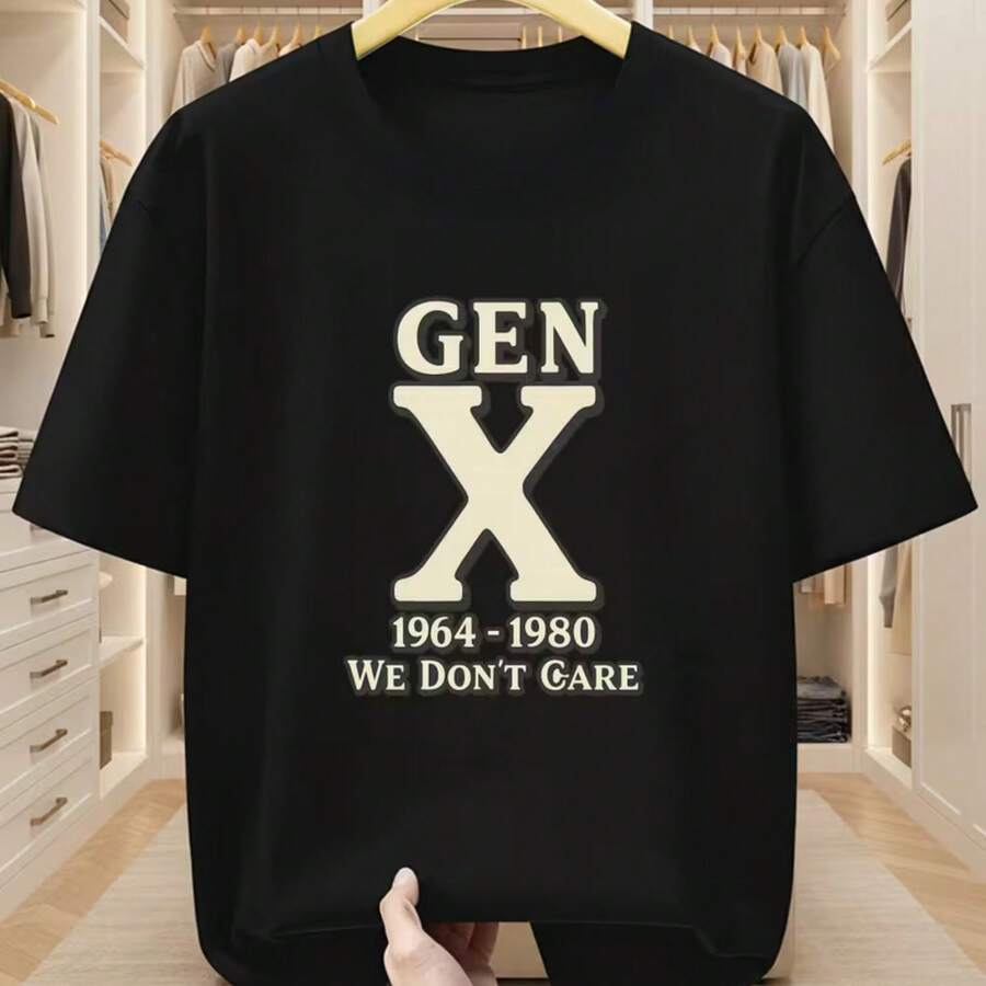 Camiseta impresa para hombres y mujeres - Negro - Ver 1