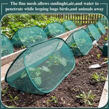 1pc Pop-Up Plant Cover Set(1 Protective Cover+8pcs Ground Nails), Insect& Bird Barrier Mesh For Vegetables Fruits Flowers, Outdoor Garden Protection - 1PC - View 2