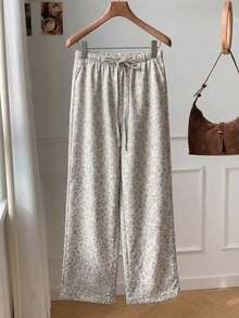 Pantalones casuales de mujer de lunares amarillos tejidos - Multicolor 4 - Ver 4
