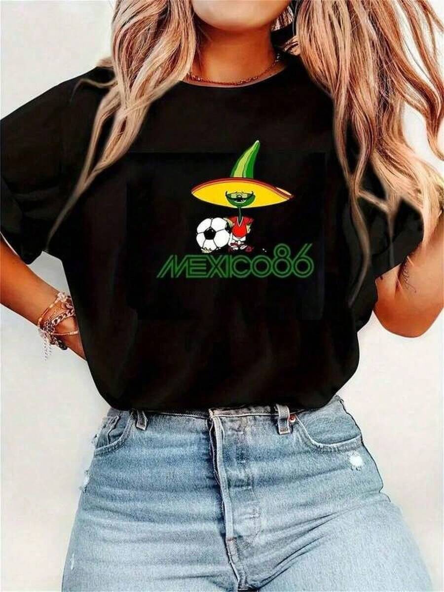 Camiseta de Fútbol de la Copa Mundial de México 86, Años 80 y 90, Argentina, Mejor Vendedor, Camiseta 502 - Negro - Ver 1