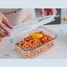 Conjunto de 5 recipientes de vidro borossilicato Klack – Herméticos para armazenamento de alimentos, próprios para forno e micro-ondas – Organização da cozinha - Ver 9