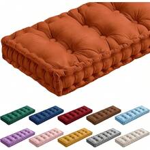 Threehoney Bench Cushions For Indoor Furniture 36x14 In Velvet Kitchen Dining Piano Window Seat Cushion, Tufted Patio Porch Swing Thicken Bench Pad Memory Foam(Ivory White) - 肉桂 - 查看 2