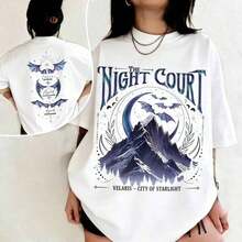 Camiseta Básica Mexicana 2026 Velaris The Night Court Acotar de Doble Cara y Comodidad, Camiseta Velaris The Night Court, Court Of Dreams, Camiseta Inner Circle Acotar - Camisetas Unisex de Verano, Casuales, Vintage, de Algodón Estampado para Parejas, Genial, Nuevo Lanzamiento - Blanco - Ver 9