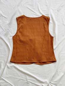 Parte superior de tirantes roja con textura tropical, elegante y bohemia, con lazo adjunto, para invitada a boda en la playa, graduación, día de San Patricio, vacaciones de primavera, festival de música, salida, verano - Café integral - Ver 2