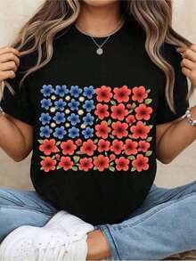 1 Piece Ben Drankin Funny T-Shirt For The 4th Of July, Humorous, Patriotic, Memorial Day, 100% Cotton, 180g, JPG - 4 - 查看 1