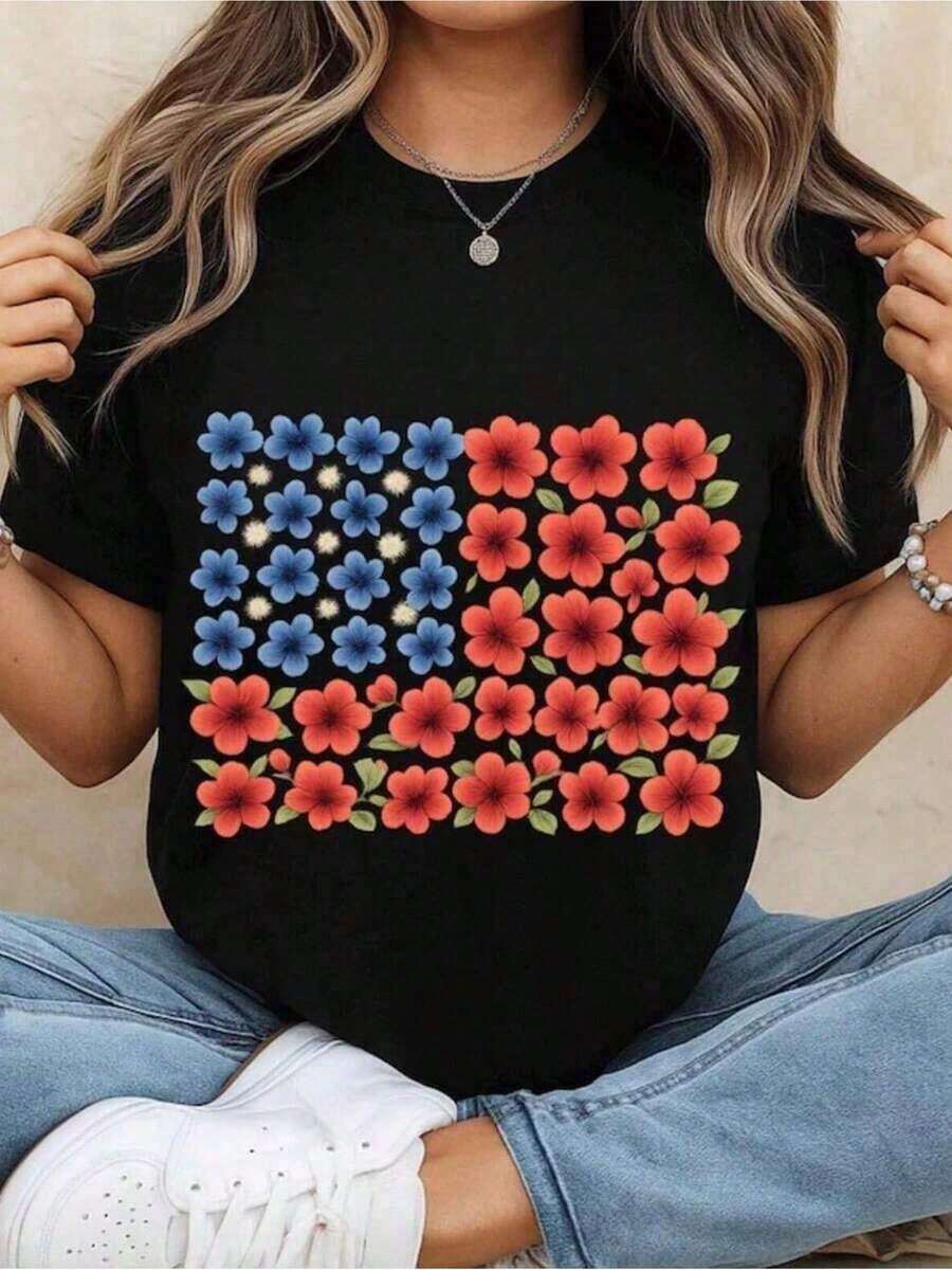 1 Piece Ben Drankin Funny T-Shirt For The 4th Of July, Humorous, Patriotic, Memorial Day, 100% Cotton, 180g, JPG - 4 - 查看 1