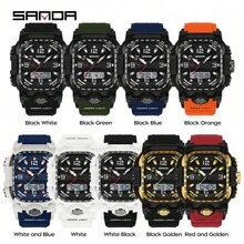 SANDA. SANDA Men's Casual Sports Electronic Watch, Multifunctional Digital Watch - 6310J - View 9