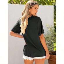 ropa de mujer Gym Mode On T-Shirt, Funny Fitness Tee, Workout Motivation Shirt, Fitness T-Shirt, Workout Apparel, Gym Tee, Gym Gift, Motivational Gift Womens Oversized Printed Graphic T-Shirts Casual Round Neck Short Sleeve Tee 1pcs Fashion ShirtGraphic Tee,Graphic Tees Women Tops,Summer Tee,Casual T-Shirt camisas de mujer - Negro - Ver 2