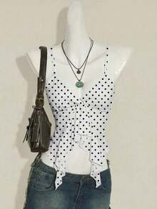 ICON Camisola Ajustada con Cuello en V y Volantes, Estampado Paisley Teal, Estilo Bohemio Retro Sexy Y2K para Mujer - Multicolor 5 - Ver 12