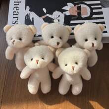 1个可爱迷你泰迪熊毛绒玩具，柔软卡通玩偶，可作背包挂件、桌面摆件、减压玩偶、汽车挂件，适合送给孩子/女朋友/闺蜜作为生日/节日/圣诞节/万圣节礼物 - 彩色 - 查看 3