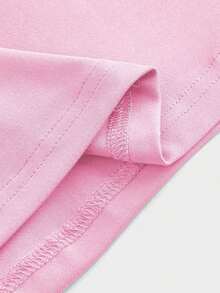 Vestido de corte en A y talle ceñido en la cintura, gris y con escote en V para mujer - Rosa coral - Ver 3
