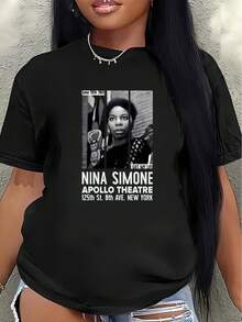 Women T-Shirts - [Black] - View 12