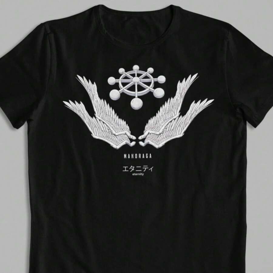 Eternity Divine General Anime T-Shirt, Hoodie And Sweater With Graphic Print T1EE Streetwear220g Cla-Ssic Cotton T-Shirt - UniS-Ex - The Shirt You A-Lways NeededSuitable For All People, Whether WoM-En Or M-Enhigh-Quality Durable Fabric Suitable For All Seasons,Ft To The Touch But Built To LastBreathabletops WoM.En Fall OutfiT.S For WoM.En VaC.Ation OutfiT.S WoM.En Easter, St. Patrick's Day Costume - 黑色 - 查看 1