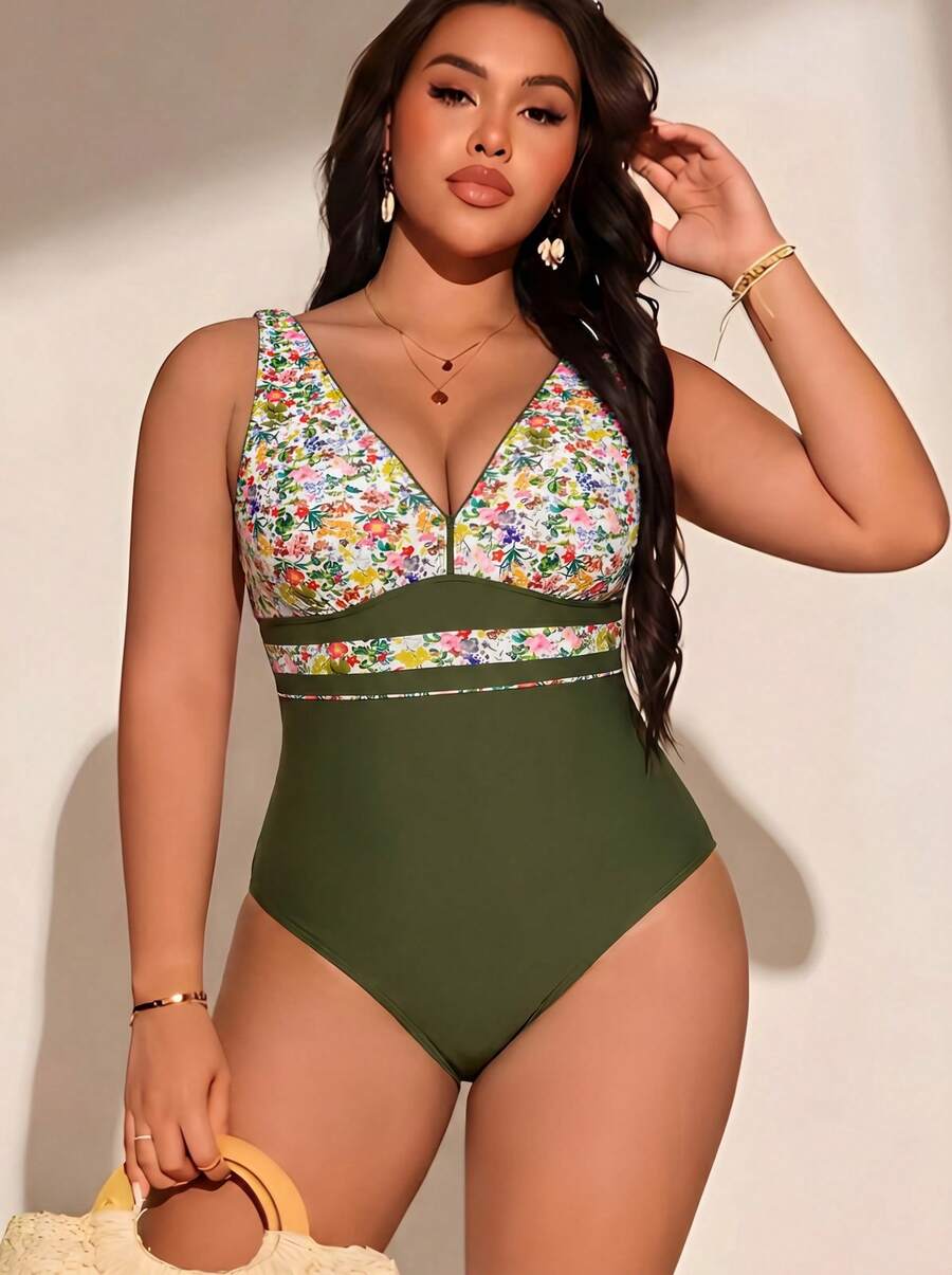 OCENASUN10 Taglie forti Monopezzi - Verde militare - Visualizzare 1