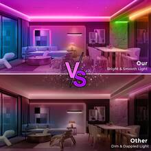1m/3.28ft - 5m/16.4ft LED Neon Lights Strip, Music Sync Remote & App Control, Flexible Neon Rope Lights, RGB For Bedroom Room Outdoor Decor - RGB - View 8
