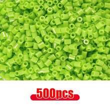500 hạt nhựa nhỏ 2.6mm, hạt ghép hình pixel, hạt sắt nung chảy, hạt trang trí DIY chất lượng cao, quà tặng thủ công. - Đậu - Xem 13