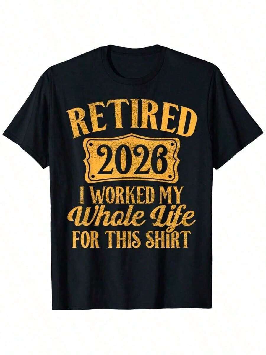 2026 Retirement Humor-Shirt - Black - View 1