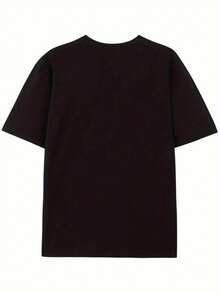 Black Christian Religious T-Shirt - Loose Fit, Round Neck With Jesus Cross Design, Soft And Breathable Cotton T-Shirt, Suitable For Church, Easter And Daily Religious Wear, Machine Washable Spiritual Clothing, Comfortable Jersey, Stained Glass Effect, Durable Casual Clothing, Lightweight And Easy Care Material, Garment For Devout Christians. - 黑色 - 查看 7