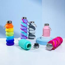 Generic Collapsible Sports Water Bottle, 500ml, Silicone, Reusable, Ideal For Travel, Sports, Camping, Hiking, Climbing - 1 - View 4