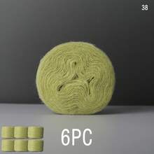 6Pack 300g Hand Blended Mohair Chunky Yarn - Fluffy Short Hair Double Stranded Colorful Yarn Ball, Woven Close Fitting Coarse Thread, Crochet Shawls Scarves - 6pcs 300g - View 50