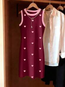 Vestido camiseta ajustado de mujer con cuello redondo y estampado de rayas, nueva llegada primavera/verano - Multicolor 3 - Ver 3