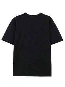 Made From 100% Pure, Single-Sided Cotton, This Soft And Breathable Summer T-Shirt Is A Popular And Highly Sought-After Style. It Wicks Away Moisture, Features High-Pressure Prints, And Is Suitable For Sports, Outdoor Activities, And Weekend Getaways. It Makes A Great Gift. - 黑色 - 查看 2