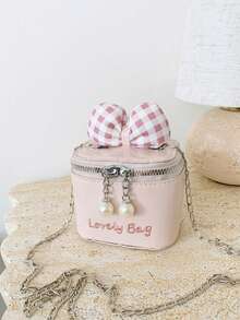 1pc This Stylish And Sweet Mini Bucket Bag With A Bow Is A Unique Design Suitable For Various Occasions. Versatile And Easy To Use, It'S Perfect For Outdoor Activities, Playtime, Commuting, And More, Making It A Perfect Gift For Teenagers. - Multicolor - View 8