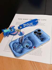 Disney Lilo And Stitch Phone Case : 3D Fluffy Pattern Border Protector Phone Soft Phone Case With A Free Cute Stitch Bracelet Chain Lanyard, Stitch, Lilo, Angel, For Apple 17 Promax 17 Pro 16 15 14 13 12 11 Pro Max XS Max X XR Soft Cover Summer Phone Case - 白色 - 查看 6