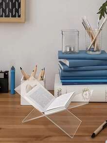 Reading Stand, Prayer Recitation Stand, Prayer Tray, Acrylic Bookshelf, Holder - Coffee Table Bookshelf - Clear - View 3
