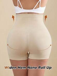 Maternity Belly Support Shorts, Plus Size Seamless Shapewear For Wedding & Summer - Apricot - View 5