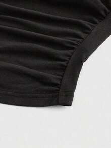 ROMWE Goth Top corto acanalado con estampado de leopardo de estilo Y2K que cubre todo el Body - Gris - Ver 3