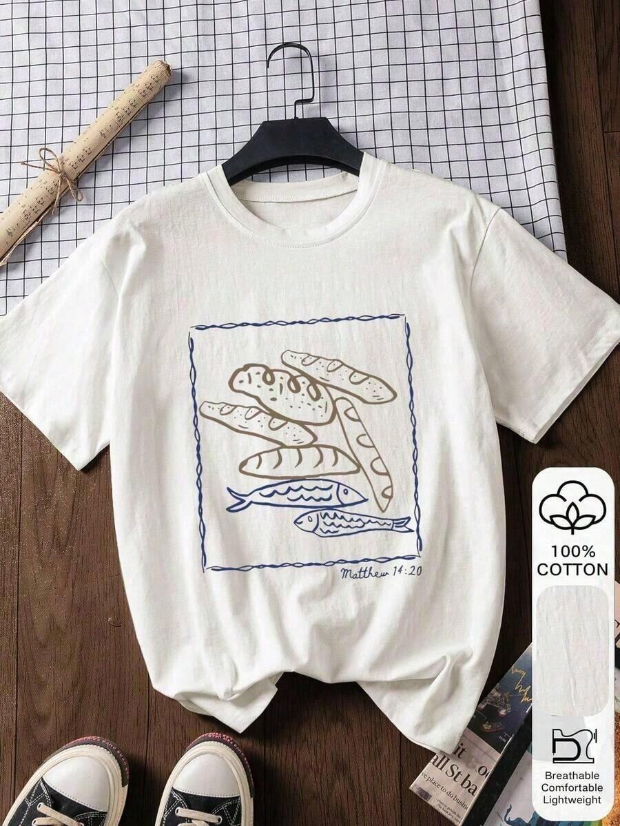 Conjuntos de primavera para mujer, camiseta de manga corta con estampado floral 100% algodón para mujer, ropa de vacaciones para mujer, ropa para el Día de San Valentín para mujer, ropa de verano para mujer, ropa de primavera, ropa para el Día de San Valentín, blusas de verano, blusa casual de negocios para mujer, ropa de verano blanca, blusas de verano 100% algodón. - Blanco 4 - Ver 1