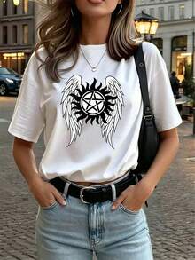 Dam-T-shirts - Vitt - Visa 4