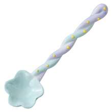 Ceramic Long-Handled Spoon For Home Use, High Aesthetic Value, Cute Ins-Style Stirring Spoon, Coffee Spoon, Girly Spoon, Suitable For Graduation Gifts, Daily Use, And Holiday Presents. - Pink Dotted Twist Spoon - View 6