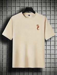 Camisetas con Estampado de Letras para Hombre QJQ, Manga Corta, Cuello Redondo, Estilo Urbano Moderno, Camisetas Vintage con Diseño de Koi Japonés 4MXW - Blanco - Ver 3