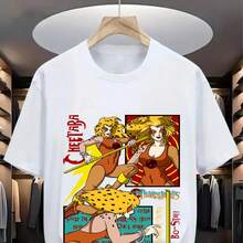 Camiseta de anime y manga vintage Cheetara Cartoon T1EE220g Cla-ssic Cotton T-Shirt - UniS-ex - The Shirt You A-lways NeededSuitable for all people, whether woM-en or M-enhigh-quality durable fabric suitable for all seans,ft to the touch but built to lastBreathabletops woM.en fall outfiT.S for woM.en vaC.Ation outfiT.S woM.en Easter, St. Patrick's Day costume - Blanco - Ver 1