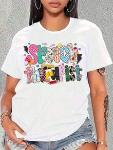 Camiseta Moderna y Minimalista con Estampado Divertido para Terapeutas del Habla, Ropa Casual para Mujer, Idea de Regalo para Profesionales de la Terapia del Habla, Uso Diario Casual - Blanco - Ver 1